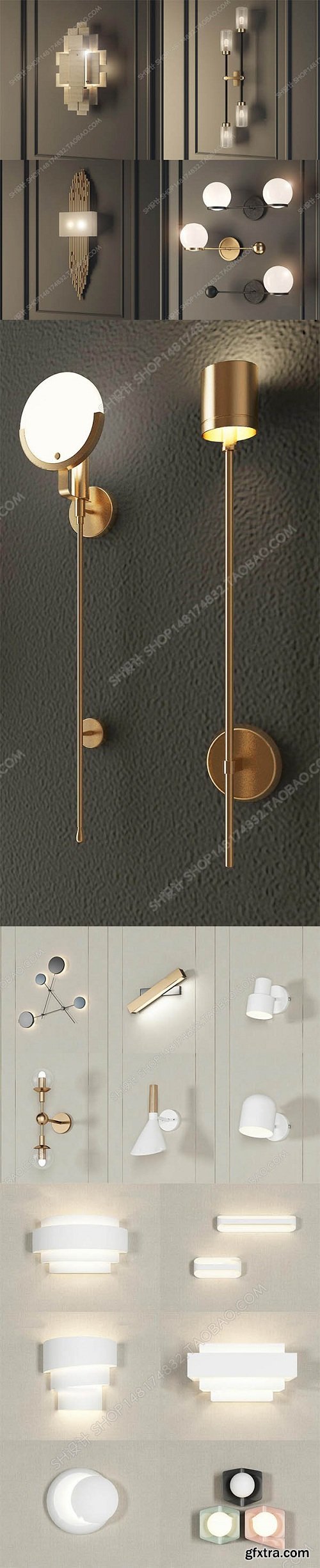 Wall Light Collection 03 3d Models