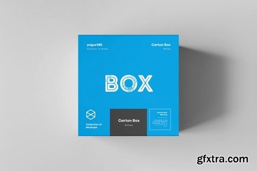 Carton Box Mockup 100x100x100 & Wrapper