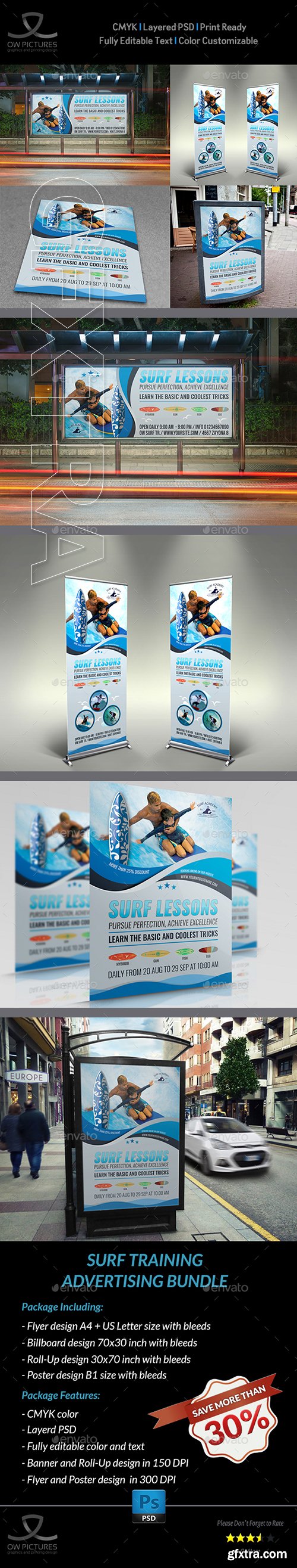 GraphicRiver - Surf Sport Training Advertising Bundle 22734759