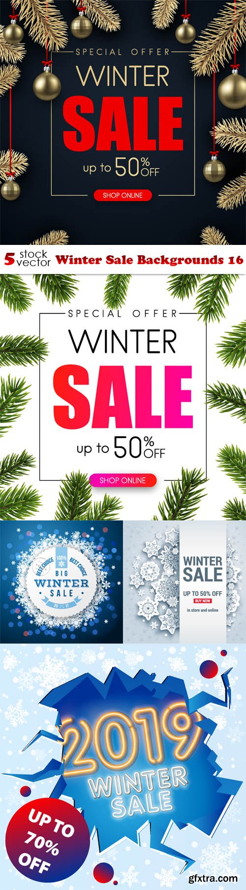 Vectors - Winter Sale Backgrounds 16