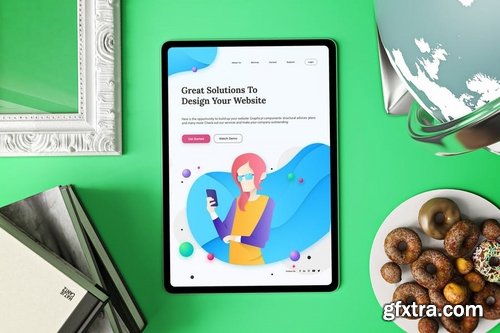 iPad Pro in Studio by QalebStudio on Envato Elements