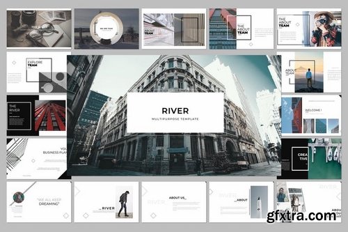 River Multipurpose Powerpoint Keynote and Google Slide Templates