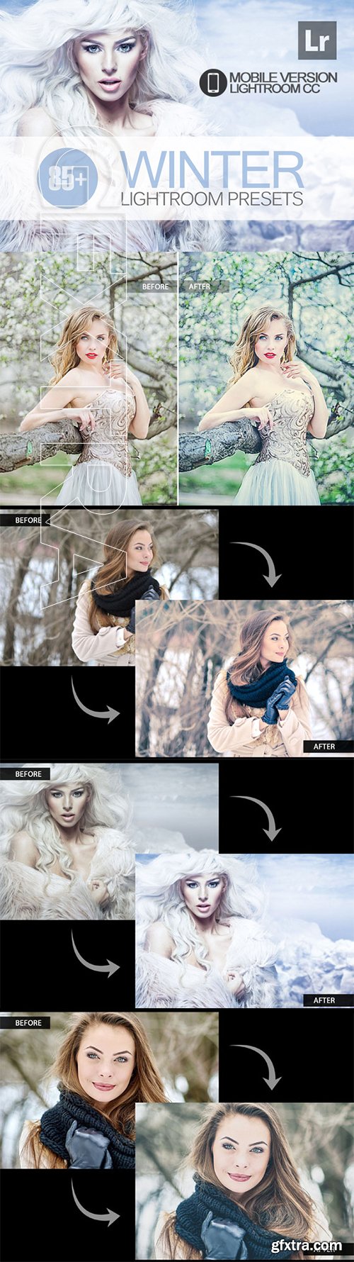 85+ Winter Lightroom Mobile bundle