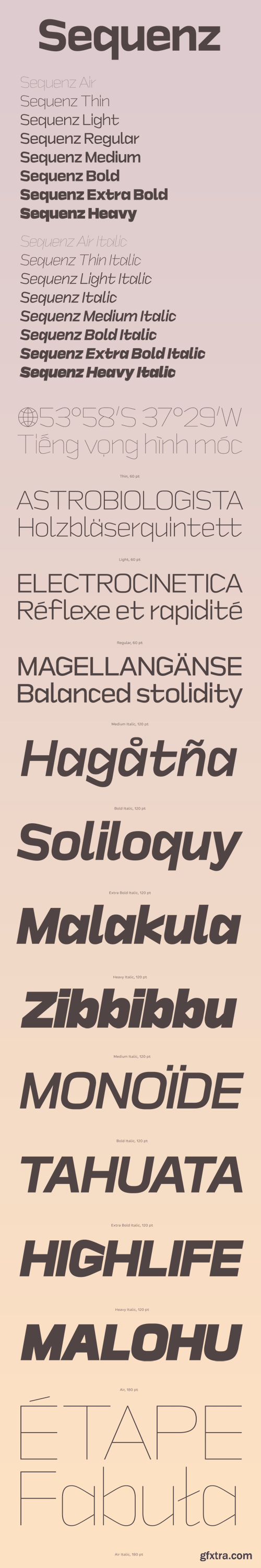 Sequenz Font Family