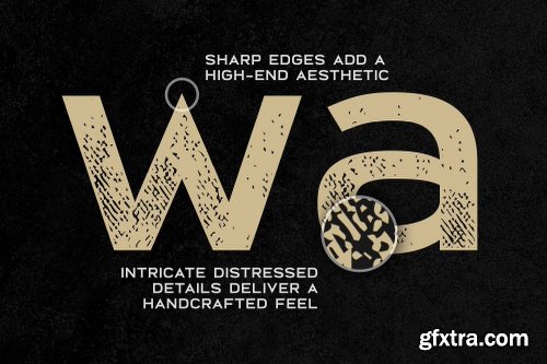 CreativeMarket Broadwell Bold Distressed Font 2431354