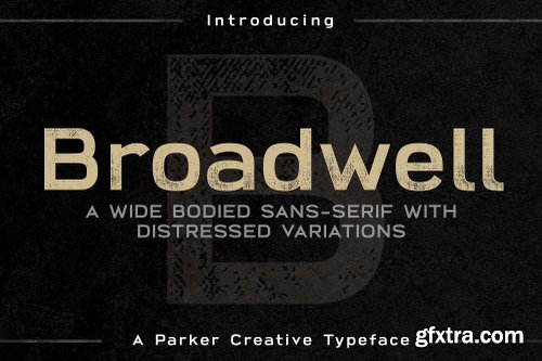 CreativeMarket Broadwell Bold Distressed Font 2431354