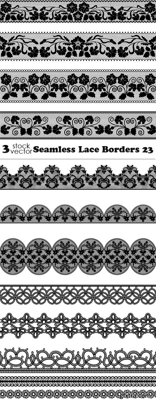 Vectors - Seamless Lace Borders 23