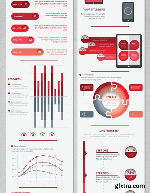 Red Info Graphic Elements Design