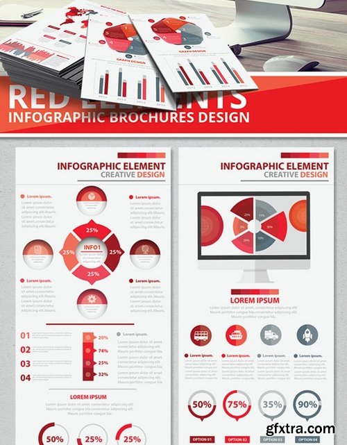 Red Info Graphic Elements Design