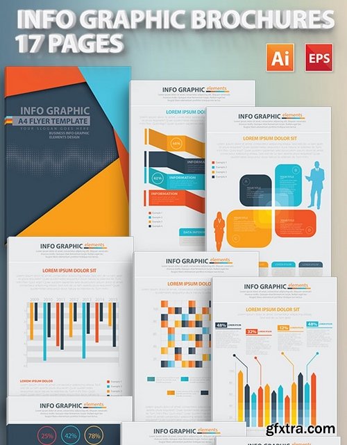 17 Pages Info Graphic Brochures Design