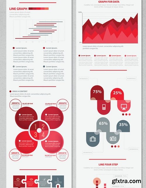 Red Info Graphic Elements Design