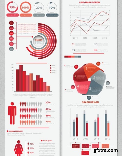 Red Info Graphic Elements Design