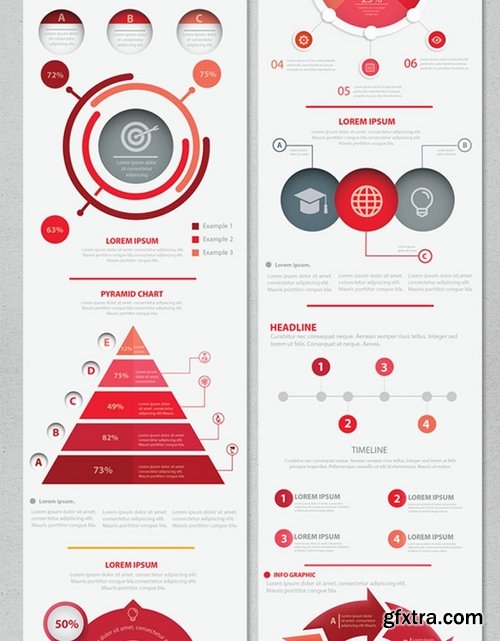 Red Info Graphic Elements Design