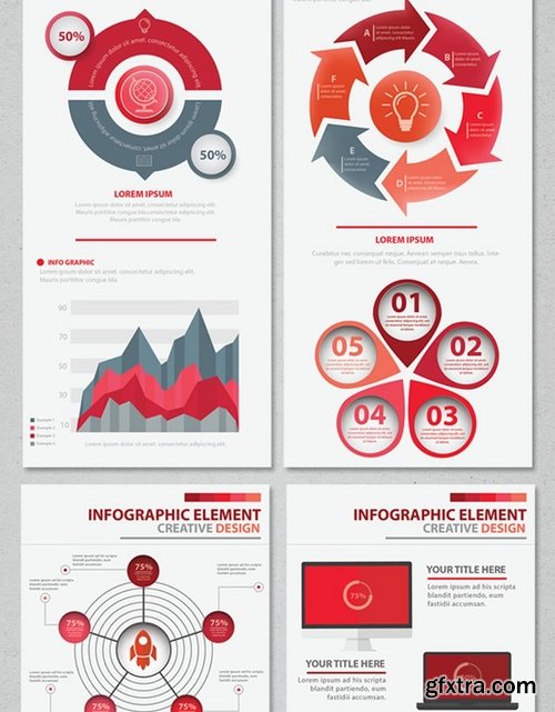 Red Info Graphic Elements Design