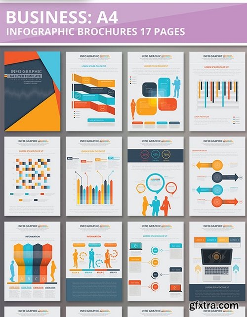 17 Pages Info Graphic Brochures Design