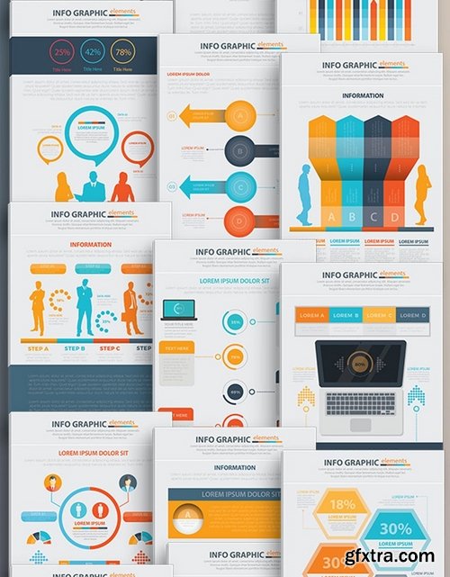 17 Pages Info Graphic Brochures Design