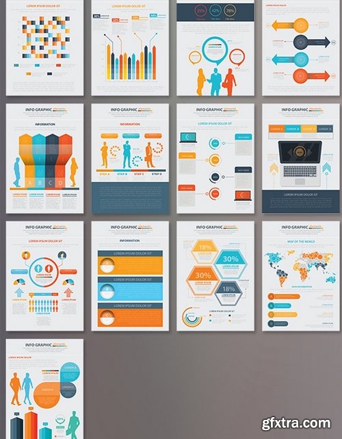 17 Pages Info Graphic Brochures Design