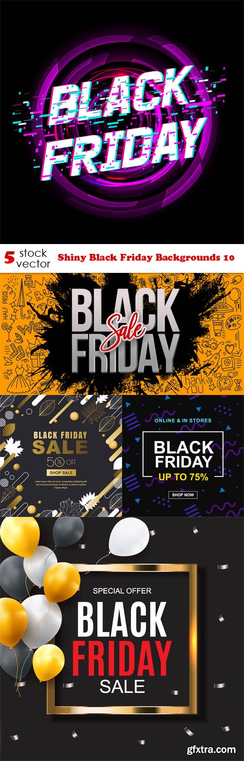 Vectors - Shiny Black Friday Backgrounds 10