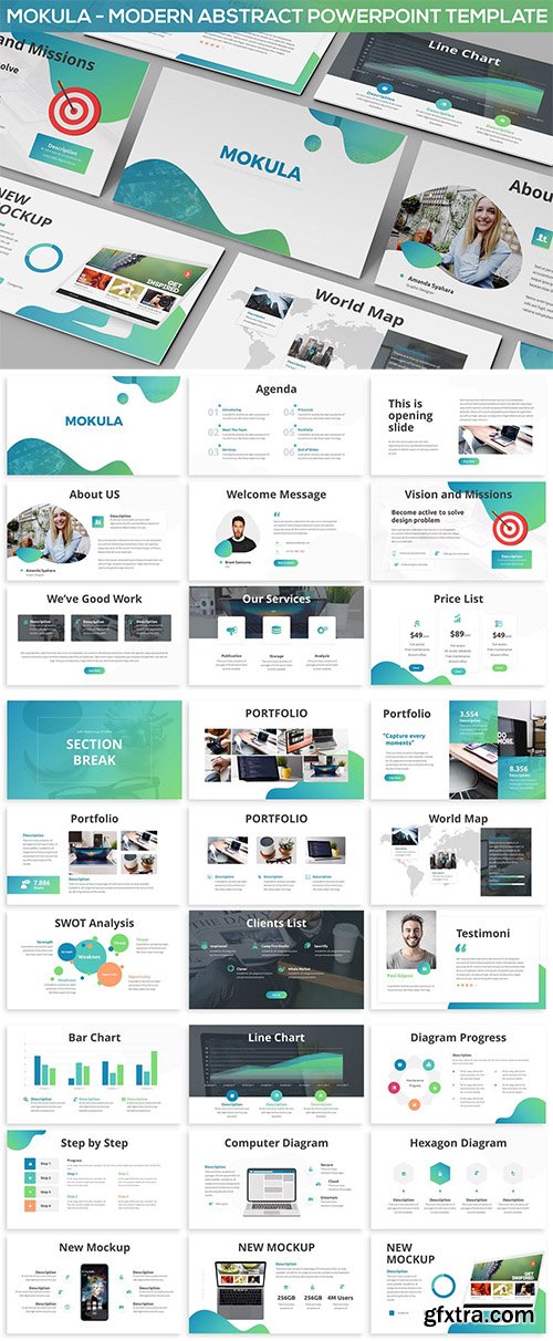 Mokula - Modern Abstract Powerpoint Template