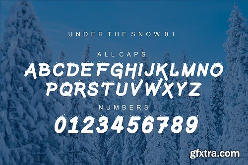 FontBundles Under The Snow - 4 Fonts