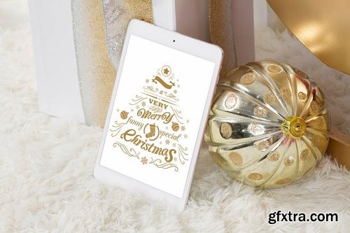 Christmas Tablet Mock Up