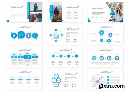 Modern Plus - Powerpoint Keynote and Google Slides Templates
