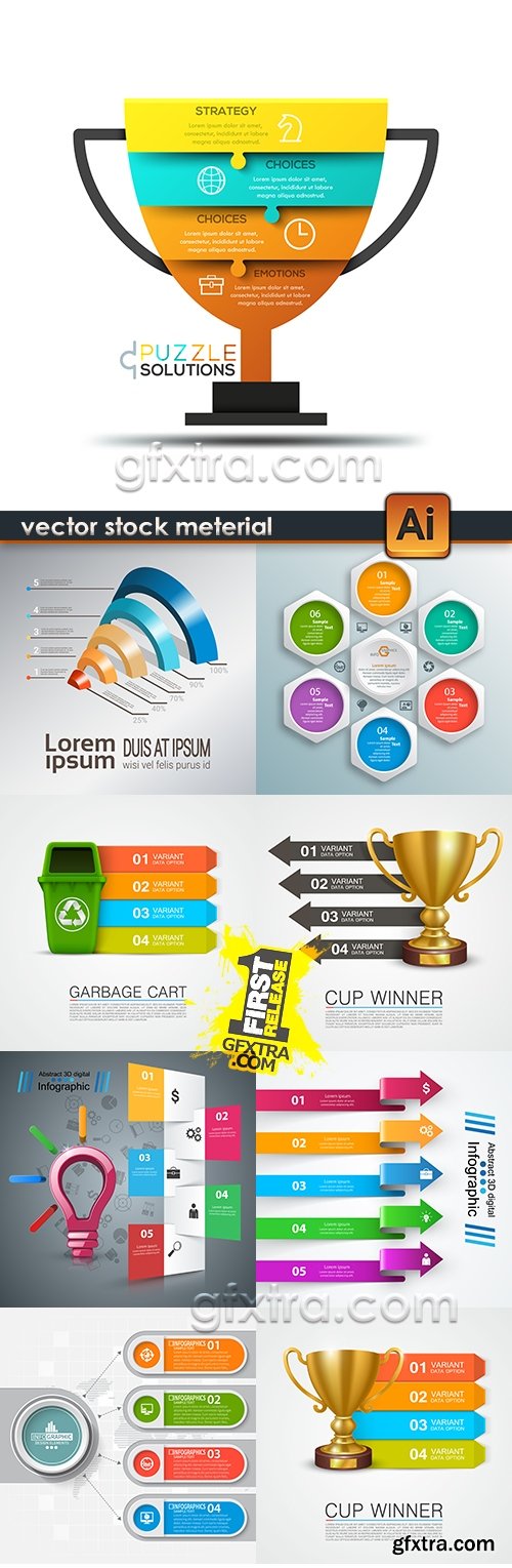 Modern infographics business options elements 22