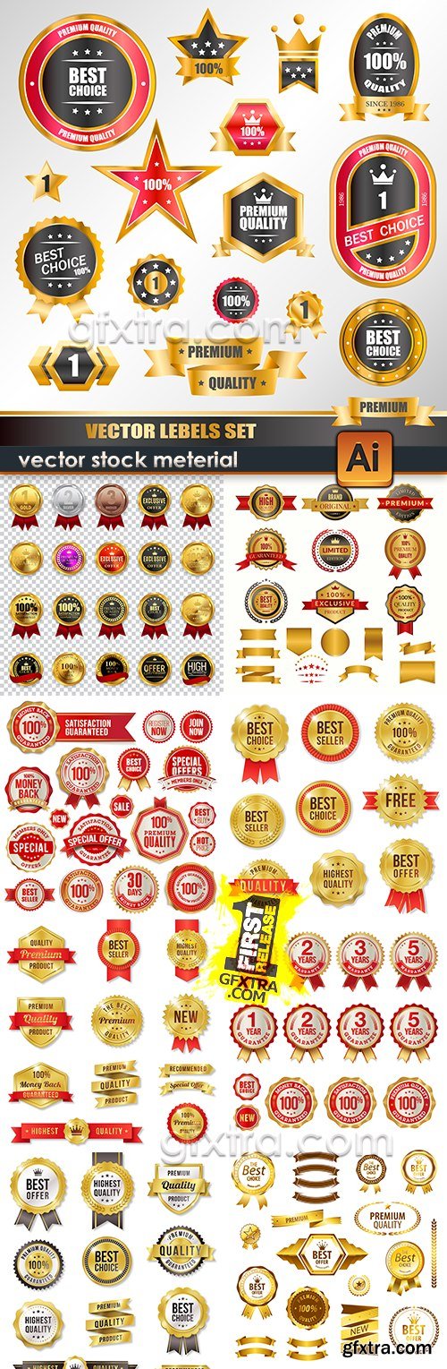 Vintage collection labels and premium badges 10