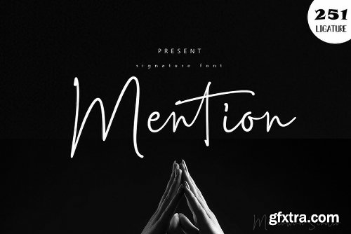 CreativeMarket Mention Signature and 251 Ligature 2611858