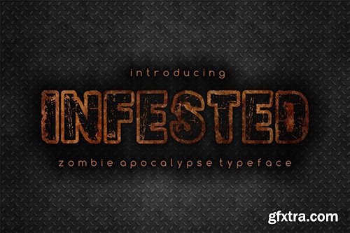 Infested - apocalyptic display font