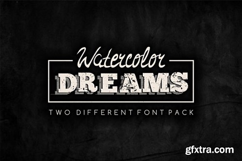 Watercolor Dreams - two different font set