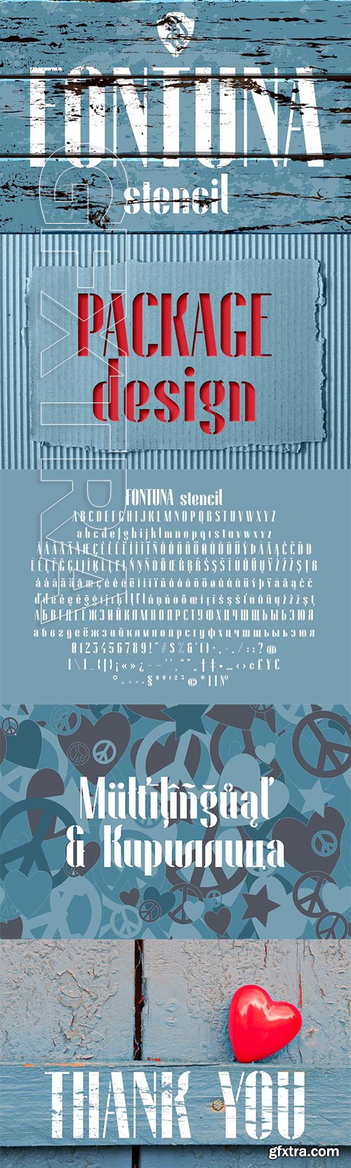 CreativeMarket - Fontuna stencil 2919511