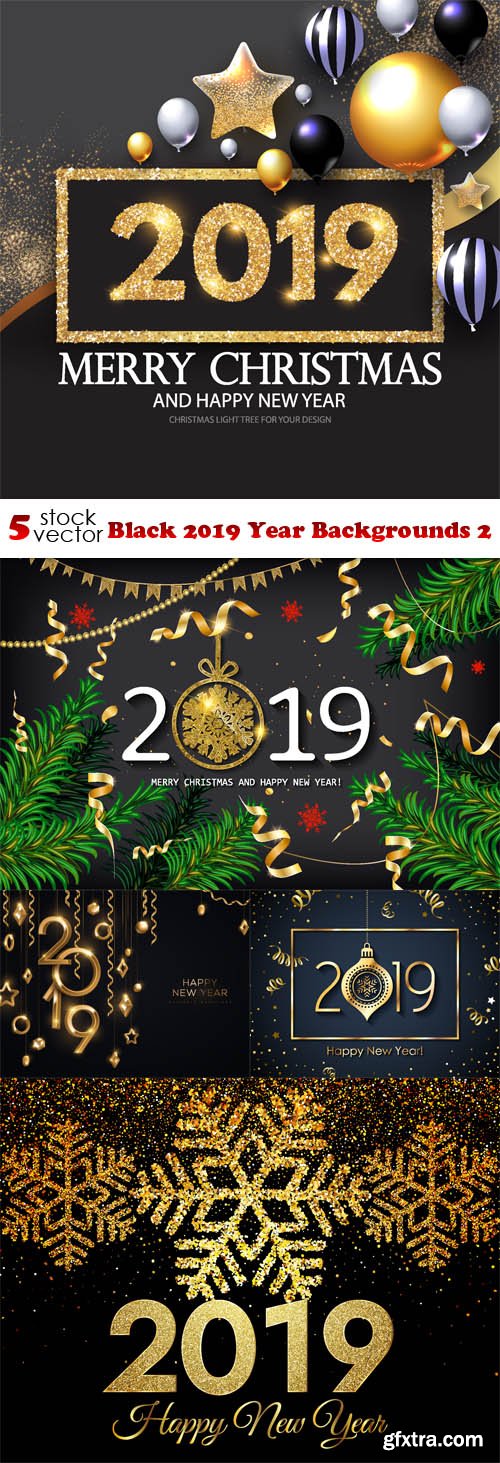 Vectors - Black 2019 Year Backgrounds 2