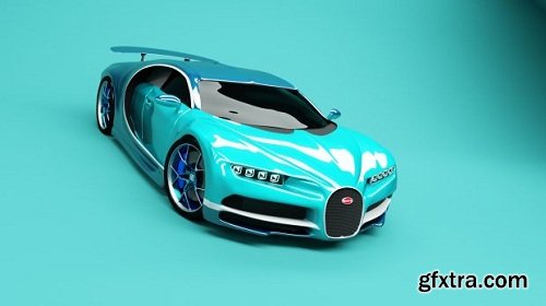 Bugatti Chiron 2017 sports car 3d model