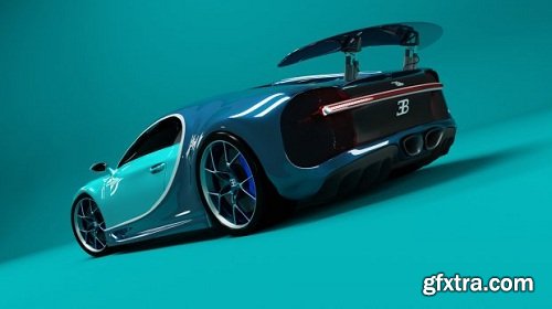 Bugatti Chiron 2017 sports car 3d model