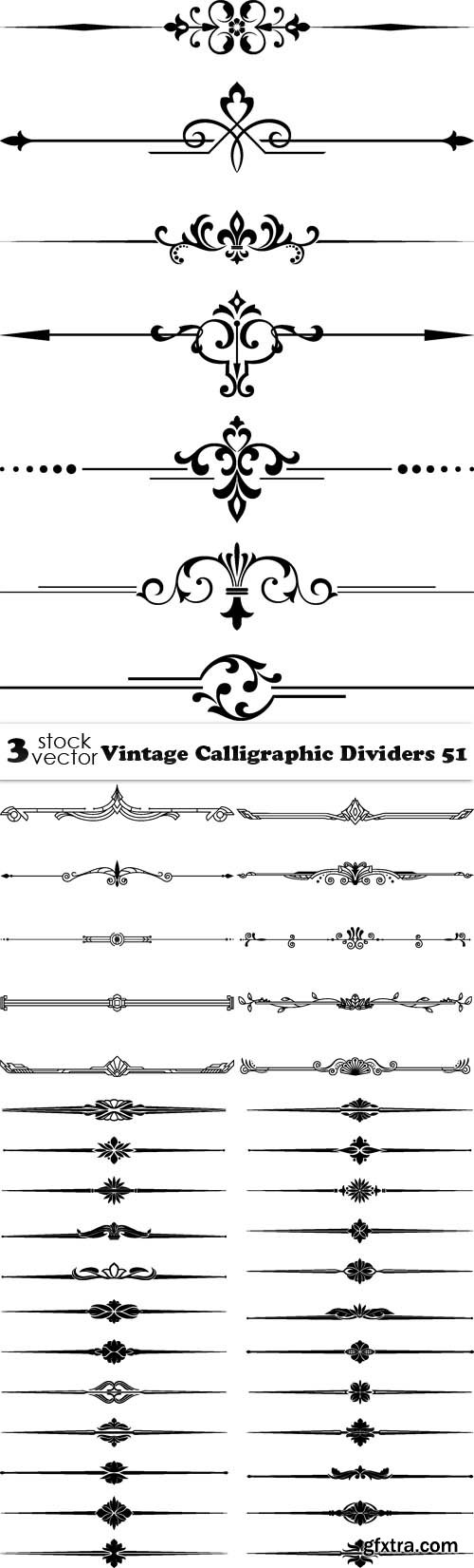 Vectors - Vintage Calligraphic Dividers 51