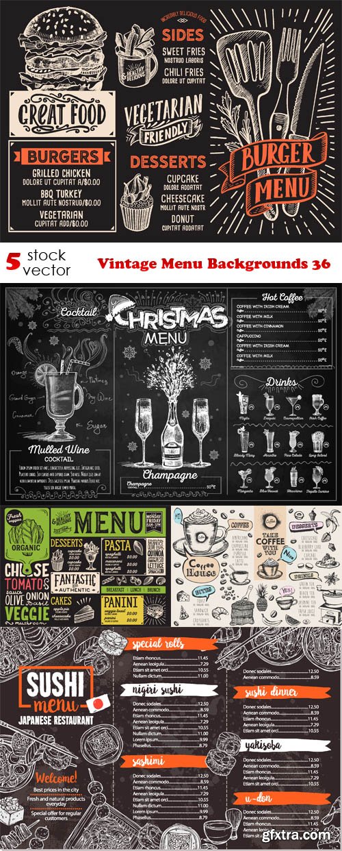 Vectors - Vintage Menu Backgrounds 36