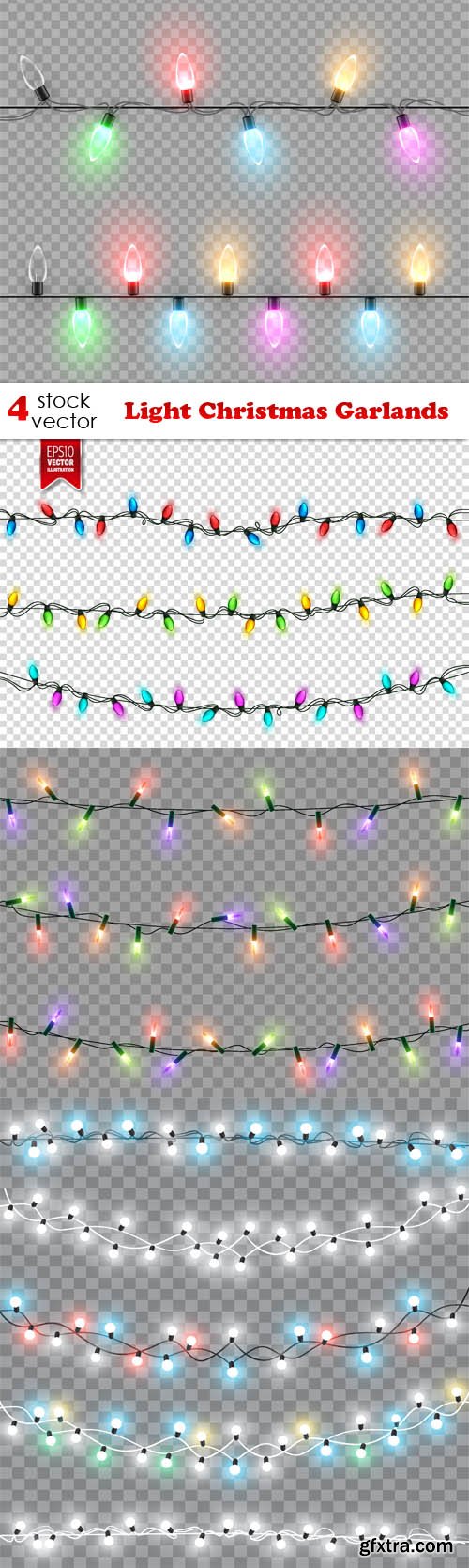 Vectors - Light Christmas Garlands