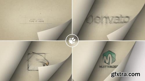 Videohive - Page Flip Sketch Logo - 20144466