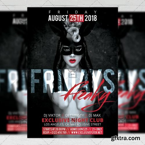 Freaky Fridays Flyer - Club A5 Template