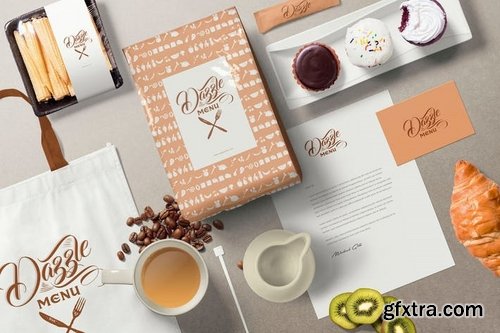 Coffee Themed Brand Identity Mockup Scenes