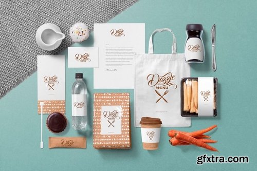 Coffee Themed Brand Identity Mockup Scenes