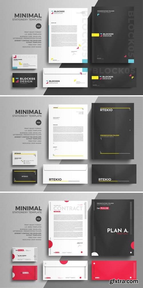 Minimal Corporate Stationery Design Template Bundle