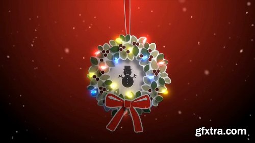 Videohive Merry Christmas Wreath 19105685