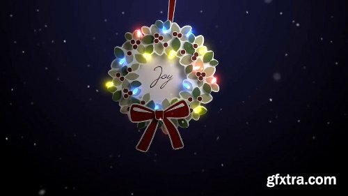 Videohive Merry Christmas Wreath 19105685