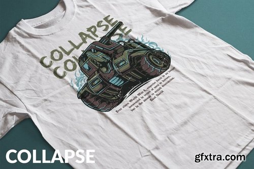 Collapse T-Shirt Design Template