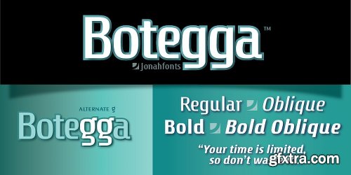 Botegga Font Family - 4 Fonts