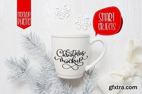 CM - Christmas mug and letter mock ups 2139909