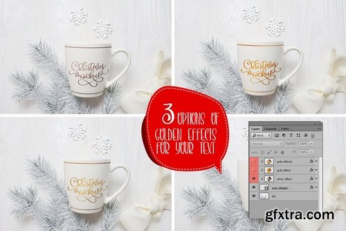 CM - Christmas mug and letter mock ups 2139909