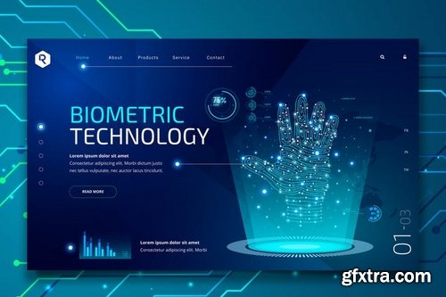 Technology Web Header PSD & Vector Template